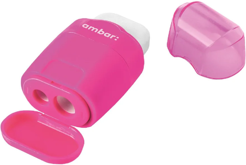 2 Holes Sharpener With Ruber