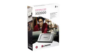 Kingston Technology 2000G PORTABLE SSD XS2000, 2 TB, USB Type-C, 3.2 Gen 2 (3.1 Gen 2), 2000 MB/s, Black, Silver