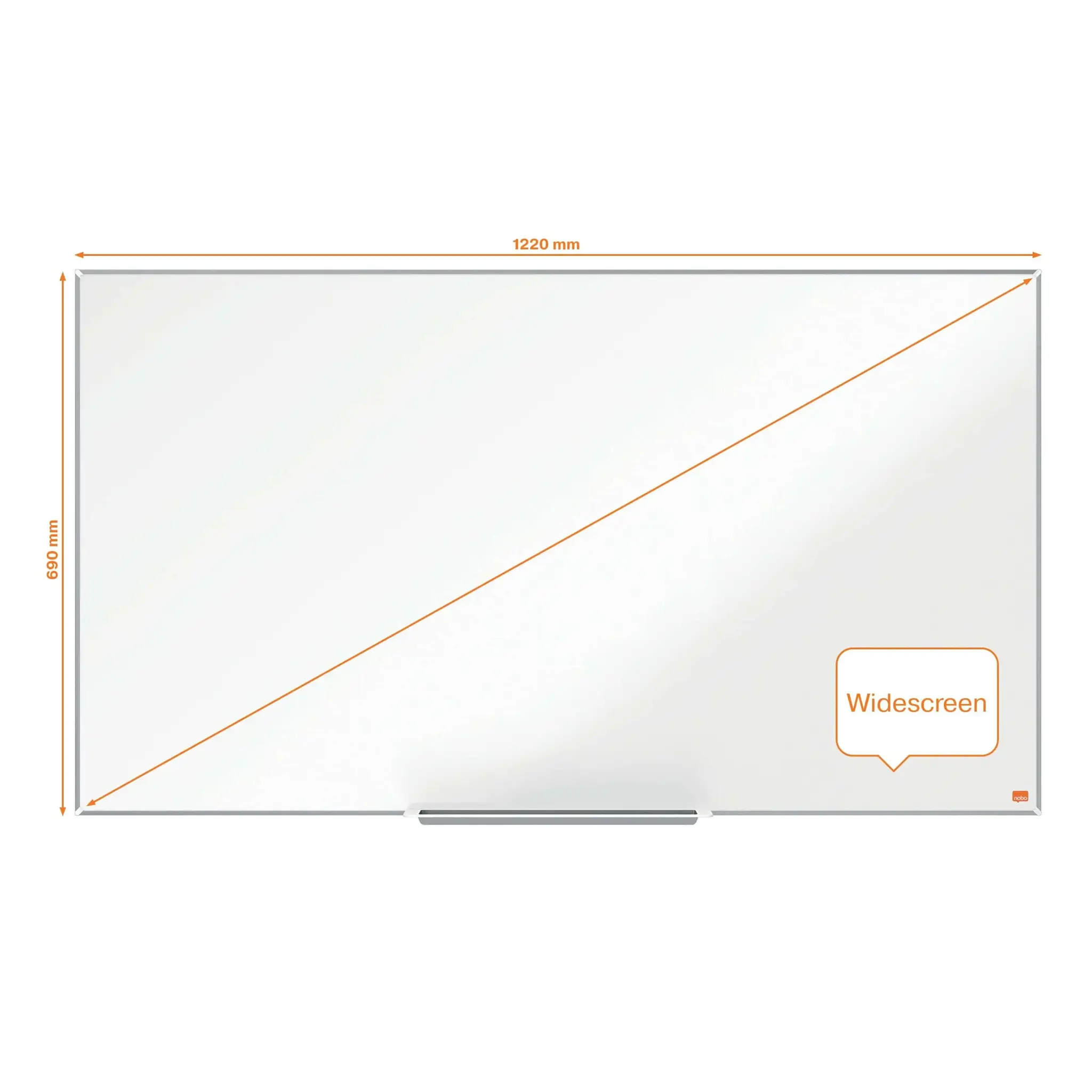 Plieninė baltoji magnetinė lenta Nobo Impression Pro, plačiaekranė 55, 122x69 cm