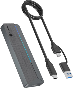 Raidsonic Icy Box M.2 SATA/NVMe SSD Enclosure with USB 3.2 Gen 2 Type-C and RGB light | Warranty IB…