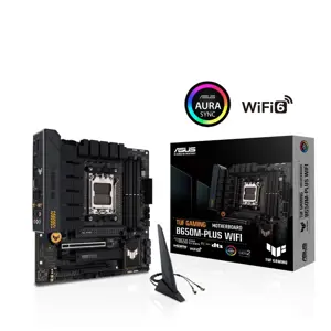 ASUS TUF GAMING B650M-PLUS WIFI, AMD, Socket AM5, DDR5-SDRAM, 128 GB, DIMM, dviejų kanalų