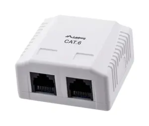 LANBERG OU6-0002-W Lanberg UTP duomenų dėžutė 2 prievadų RJ45 neekranuotas kat. 6