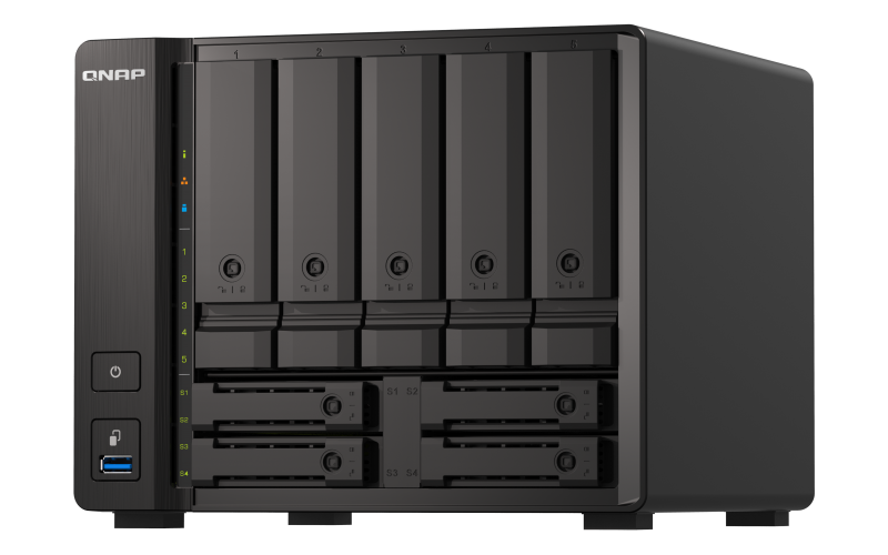 QNAP TS-H973AX, NAS, bokštas, "AMD Ryzen", V1500B, juodas