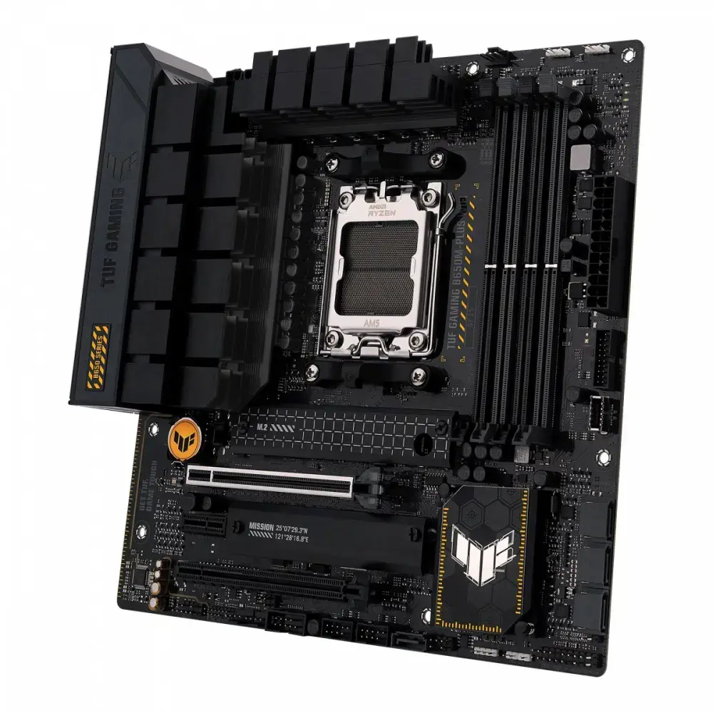 ASUS TUF GAMING B650M-PLUS WIFI, AMD, Socket AM5, DDR5-SDRAM, 128 GB, DIMM, dviejų kanalų