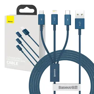 BASEUS Superior Series Fast Charging Cable 3w1 1.5m Blue