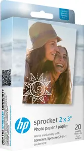 Fotopopierius HP Sprocket Zink HPIZ2X320, 5x7,6cm(2x3"), 20psl.