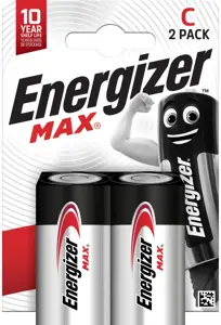 AKUMULIATORIŲ ENERGIZER MAX C LR14. 2 vnt. ECO pakuotė