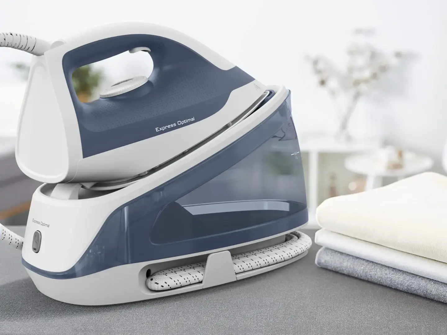 Tefal Express Optimal SV4110 2200 W 1.2 L Ceramic Express Glide Blue, White