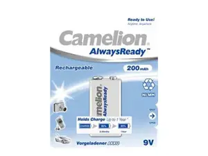 Camelion 9V/6HR61, 200 mAh, "AlwaysReady" įkraunamos baterijos Ni-MH, 1 vnt.
