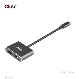 CLUB3D MST hub USB3.2 Gen2 Type-C(DP Alt-Mode) to DisplayPort + HDMI 4K60Hz M/F, 3840 x 2160, 2160p…