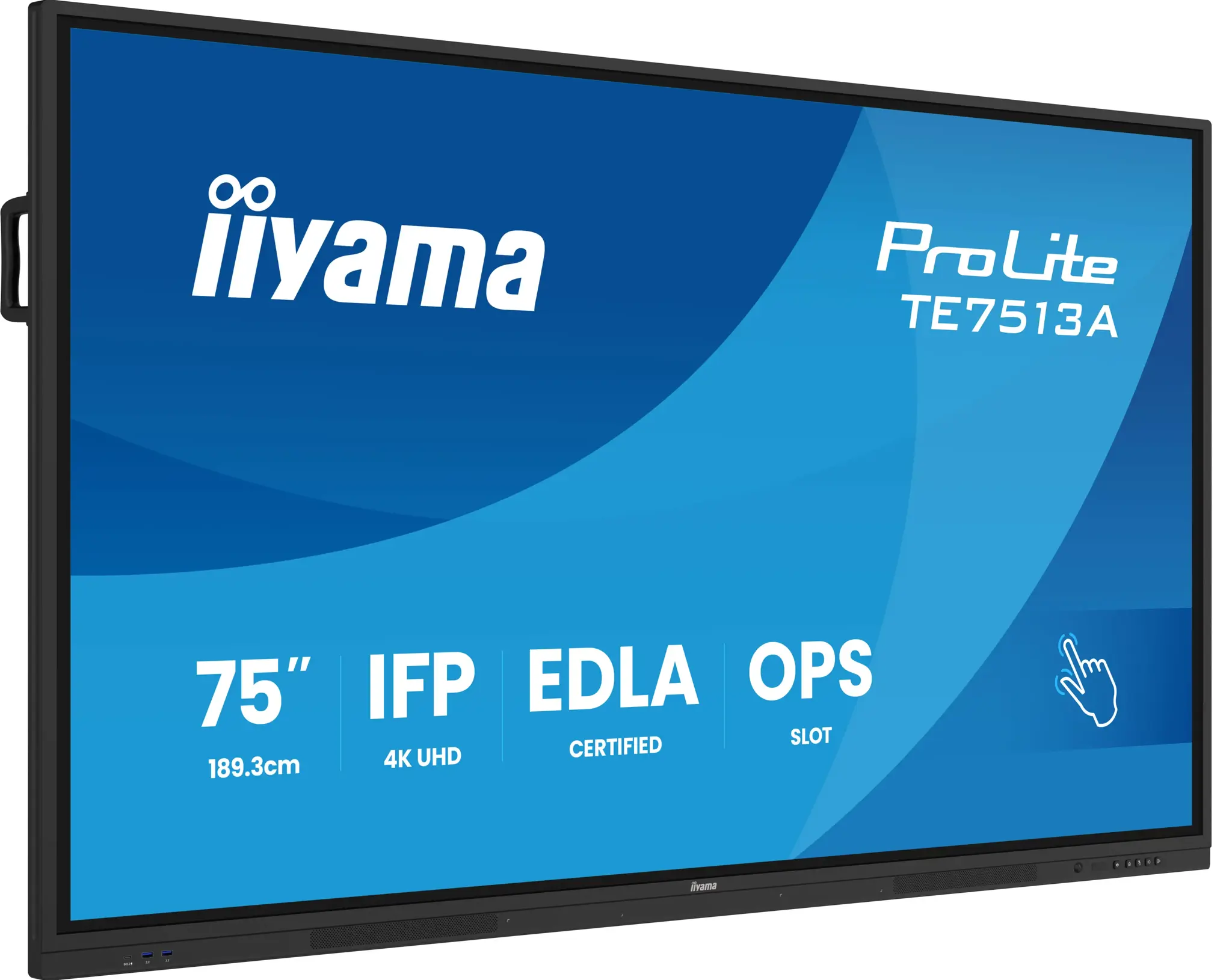 iiyama 75" Google EDLA Certified IFP - Interactive display for seamless integration and collaboration in education and enterprise, Interactive flat panel, 190.5 cm (75"), 3840 x 2160 pixels, Wi-Fi, 18/7