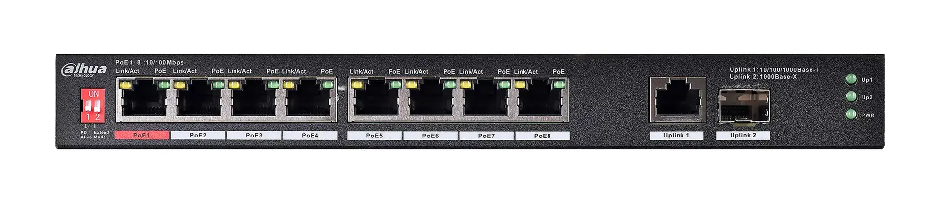 NET SWITCH 10PORT 8POE/PFS3110-8ET1GT1GF-96 DAHUA