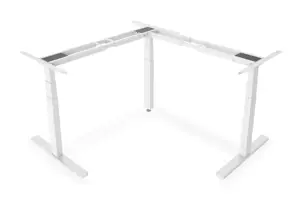 "Digitus" rašomojo stalo rėmas, 60 - 125 cm, maksimalus apkrovos svoris 120 kg, metalas, baltas