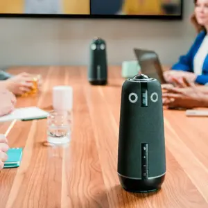 Owl Labs Meeting Owl 4+ 360-Degree, 4K Smart Video Conference Camera, Microphone and Speaker (Automatic Speaker Focus, Smart Zooming and Noise Equalising), Group video conferencing system, CMOS, 4K Ultra HD, 30 fps, Charcoal