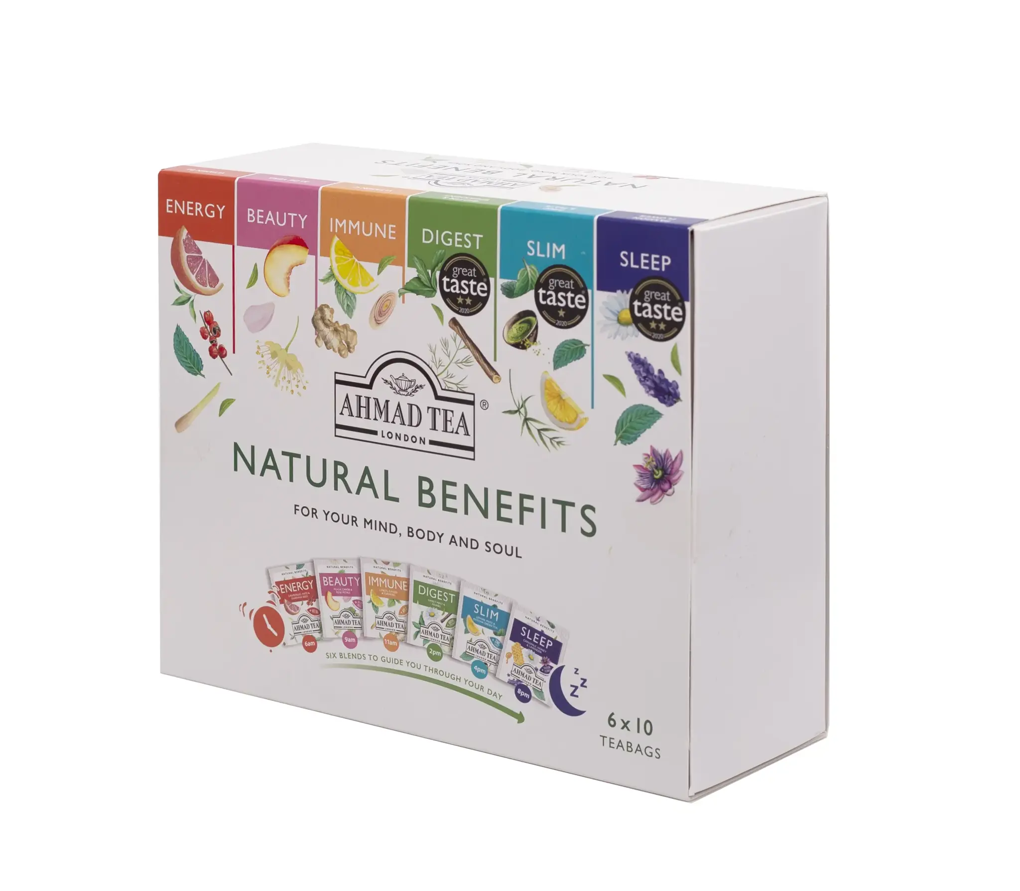 Ahmad Tea Įvairių rūšių ir žolelių užpilų rinkinys, 6x10 pak.