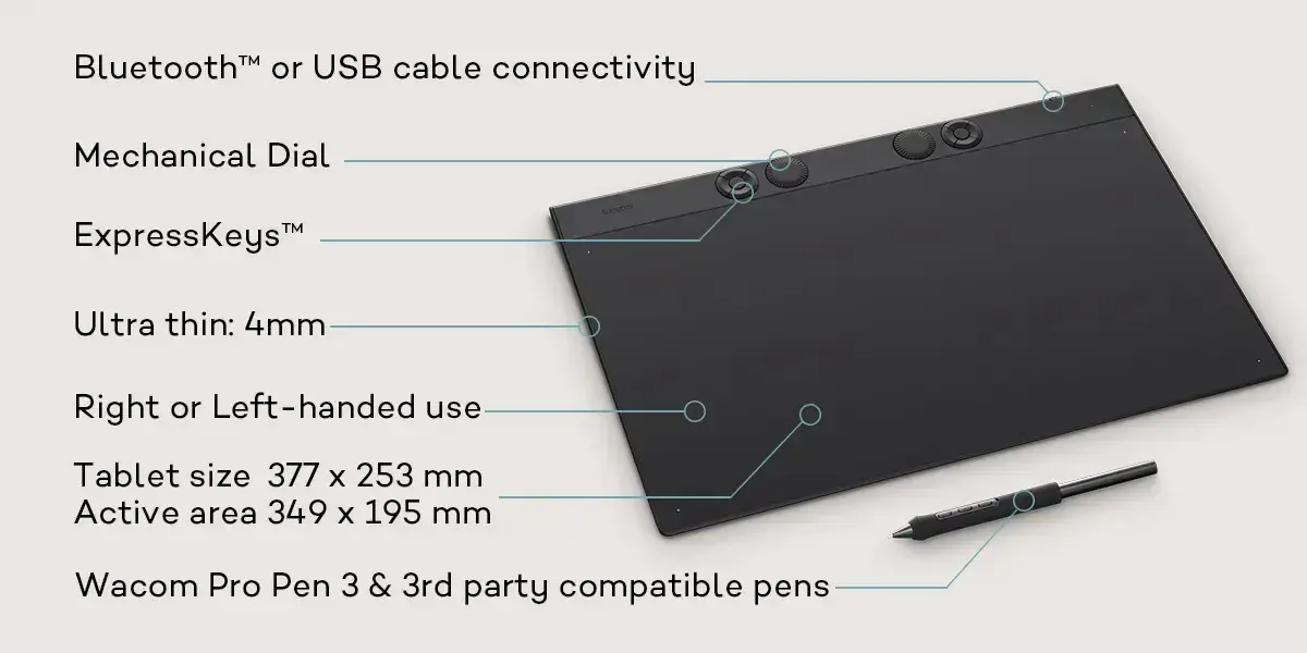 Wacom graphics tablet Intuos Pro L (2025)