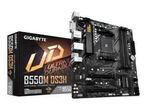 Gigabyte B550M DS3H, AMD, "Socket AM4", 3 kartos "AMD Ryzen™ 3", 3 kartos "AMD Ryzen 5", 3 kartos "AMD Ryzen™ 7", 3 kartos..., DDR4-SDRAM, 128 GB, DIMM