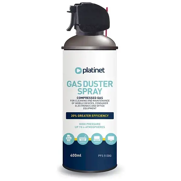 Platinet PFS5130G suslėgtas oras, skirtas visiems elektronikos ir namų prietaisų dulkių valymui, 400ml