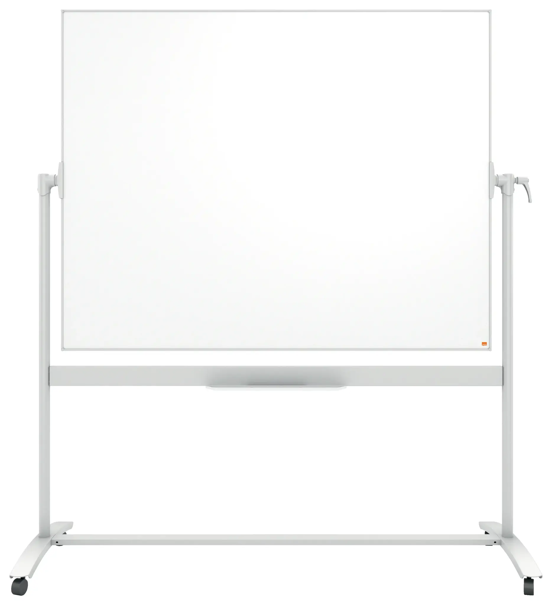 Dvipusė vartoma emaliuota magnetinė lenta NOBO 120x150 cm, mobilus stovas, balta sp.
