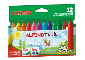 Vaškinės kreidutės trikampės ALPINO Trix 12sp 10mm