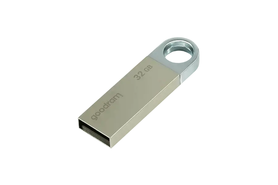 Goodram UUN2, 32 GB, USB Type-A, 2.0, 20 MB/s, Swivel, Silver