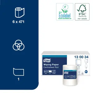 Popieriniai rankšluosčiai TORK ADVANCED M2, 130034, 1 sl., 19.5 cm x 165 m, balta sp.