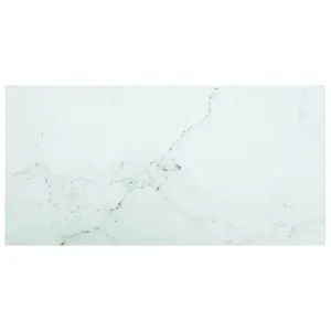 Stalviršis, baltas, 100x50cm, grūdintas stiklas, 6mm