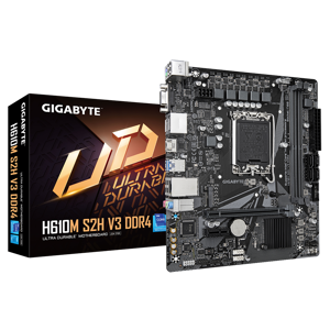 GIGABYTE H610M S2H V3 DDR4 Motherboard - Supports Intel Core 14th CPUs, 4+1+1 Hybrid Digital VRM, u…