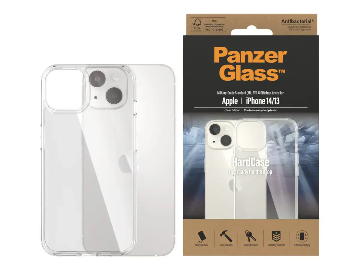 "PanzerGlass HardCase", dangtelis, Apple, iPhone 14, 15,5 cm (6,1"), skaidrus