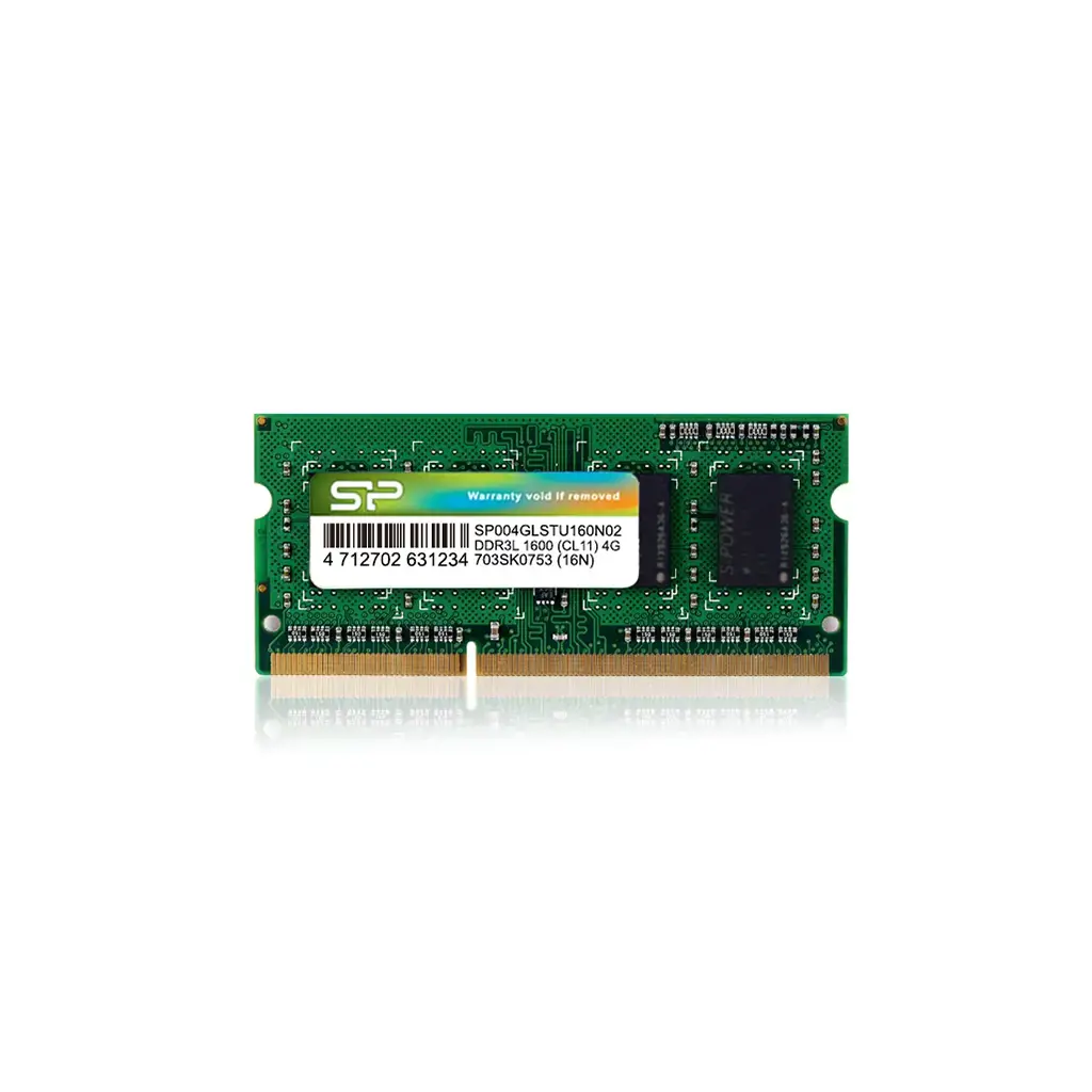 SILICONPOW SP004GLSTU160N02 Silicon Power DDR3 4GB 1600MHz CL11 SO-DIMM 1.35V žemos įtampos