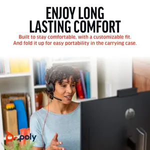 POLY Blackwire 5220 Stereo USB-C Headset +3.5mm Plug +USB-C/A Adapter, Wired, Business/Everyday, 162.5 g, Headset, Black