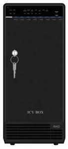 ICYBOX IB-3680SU3 "IcyBox" išorinis 3,5 standžiųjų diskų dėklas su 8 lizdais SATA I/II/III, USB 3.0, eSATA, JBOD, juodas