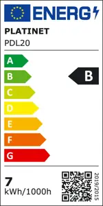Platinet stalinė lempa su naktine šviesa PDL20 7W (43130)