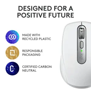 "Logitech MX Anywhere 3S", dešinioji ranka, lazerinis, RF belaidis + "Bluetooth", 8000 DPI, pilkas, baltas