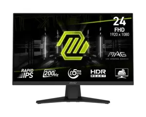 LCD Monitor MSI MAG 244F 23.8" Gaming Matte Panel IPS 1920x1080 16:9 200Hz 0.5 ms Colour Black MAG2…
