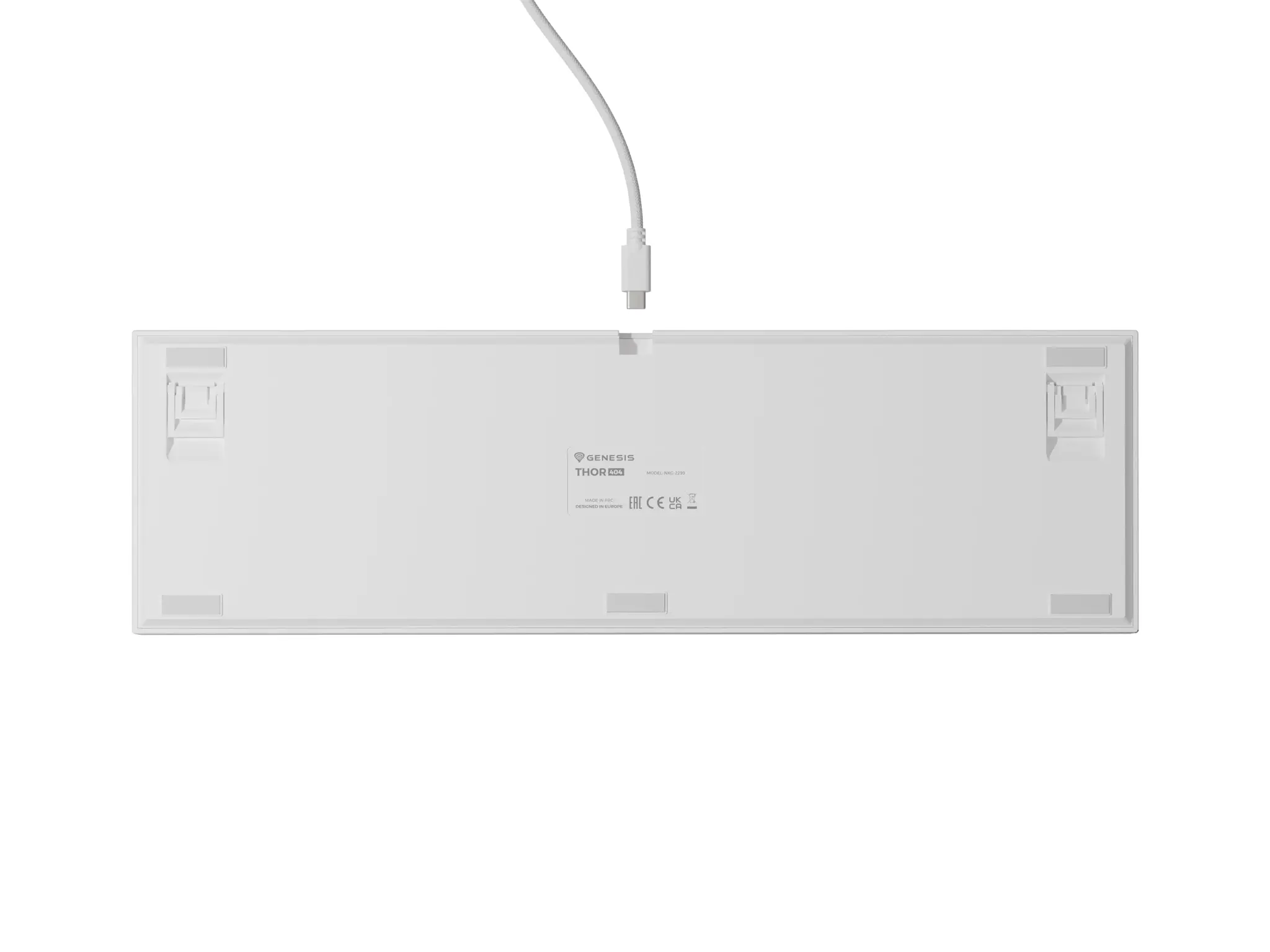 Genesis Thor 404 | Mechanical Gaming Keyboard | Wired | US | Gateron Yellow Pro | White