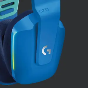 LOGITECH G733 LIGHTSPEED belaidės RGB žaidimų ausinės - mėlynos spalvos