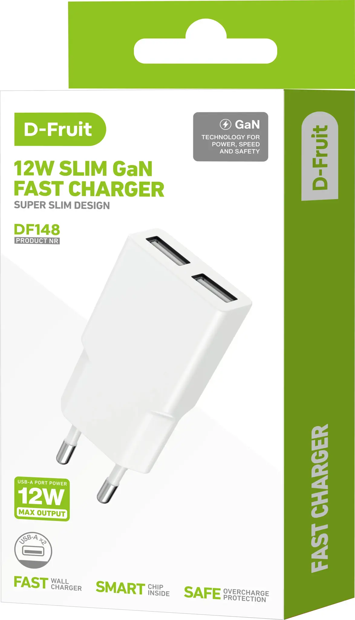 D-Fruit charger 12W 2xUSB-A DF148
