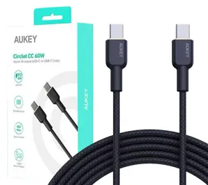 AUKEY CB-NCC2 USB-C QC PD KABELIS 1.8M 3A 60W NAILONAS