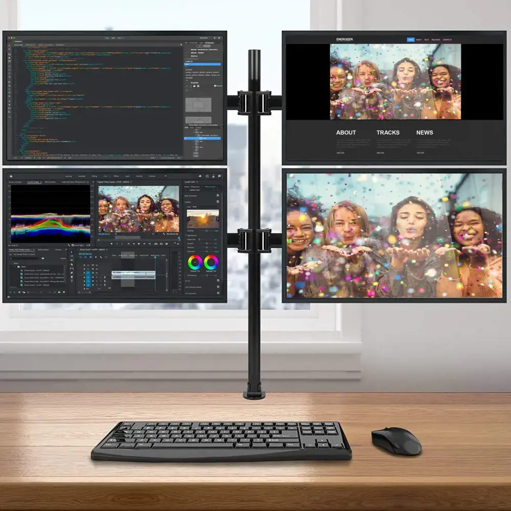 TECHLY 027521 "Techly" Keturvietis stalinis LED/LCD monitoriaus porankis 13-27 VESA 4x 10 kg pilnas judesys