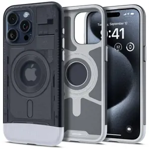 "Spigen Classic C1 Mag MagSafe" dėklas "iPhone 15 Pro" (grafitinis)