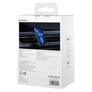 "Baseus" stabilus gravitacinis automobilinis telefono laikiklis su ventiliacijos grotelėmis (juodas)