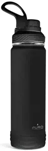 PURO Outdoor - 750 ml nerūdijančio plieno termo butelis (juodas)