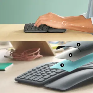 LOGITECH ERGO K860 KLAVIATŪRA - GRAFITINĖ (JAV)