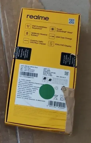 REALME C75 RMX3941(EU) 256GB 8GB STORM BLACK DAMAGE BOX