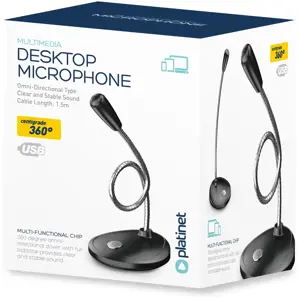 Platineto mikrofonas PMOD1, juodas (45574)