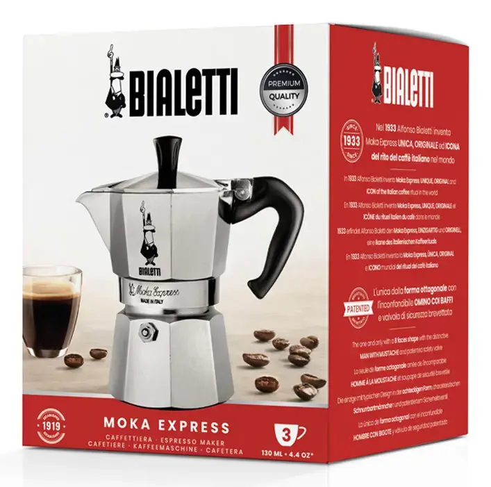 BIALETTI "Moka Express" kavos virimo aparatas (sidabro spalvos)