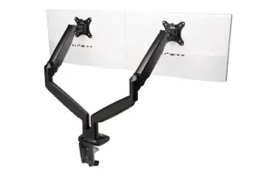 "Kensington SmartFit®" vienu prisilietimu reguliuojamo aukščio dviguba monitoriaus atrama, spaustukas, 9 kg, 33 cm (13"), 86,4 cm (34"), 100 x 100 mm, juoda