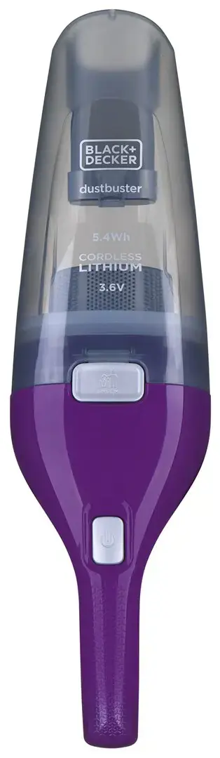 "Black & Decker" NVC115W rankinis dulkių siurblys pilka, violetinė be maišelio