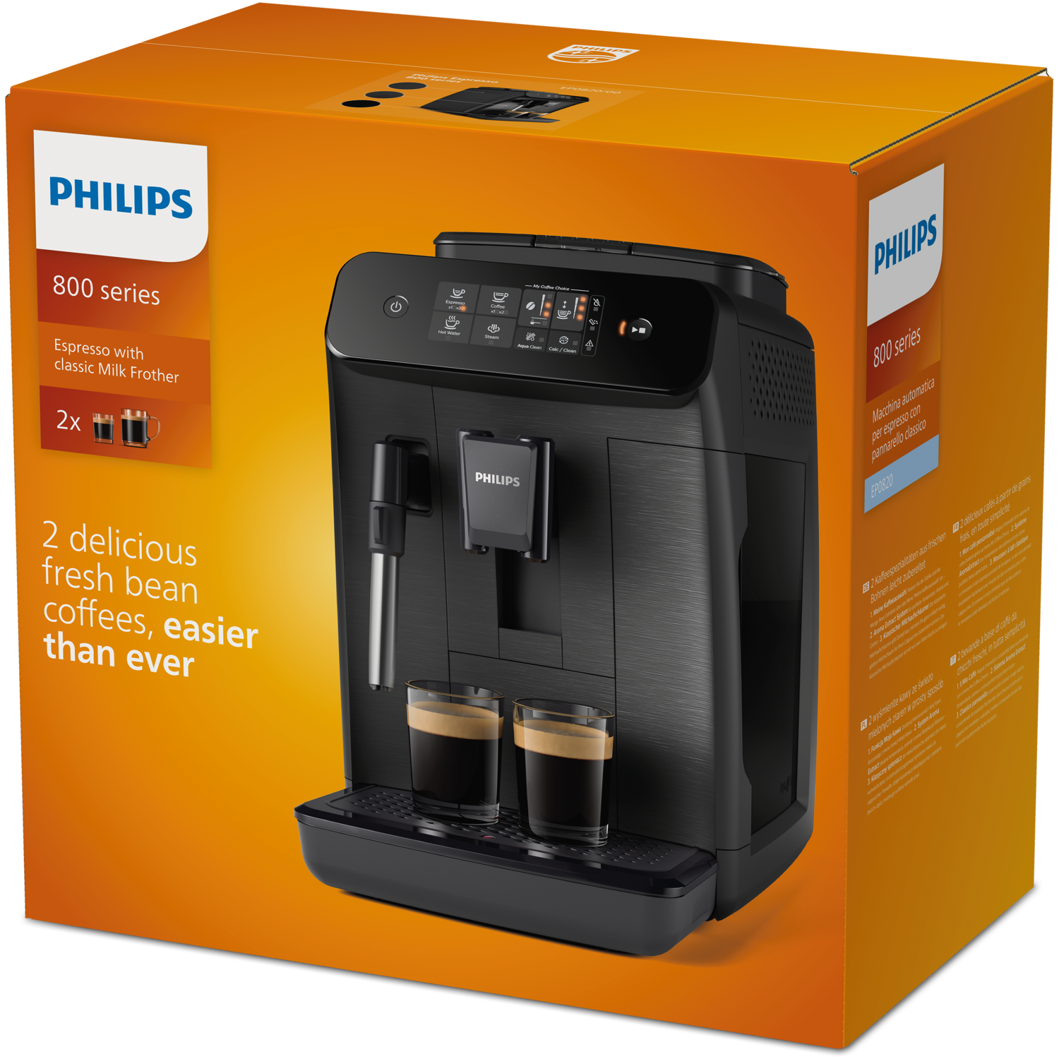 Kavos aparatas Philips EP0820/00, 1,8 litrai, 1500 W, Juoda, Fully Automatic